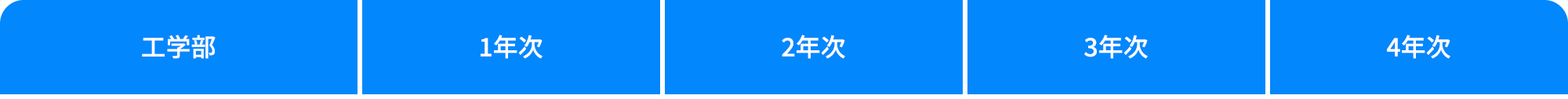 工学部|1年次|2年次|3年次|4年次