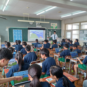 都市工学課程 小野 桂介 講師が盛岡市立河南中学校で行った防災教育授業の様子が岩手のテレビ局2社で紹介されました